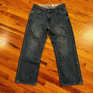 Vintage Eddie Bauer Mens Blue Relaxed Fit Heavy Denim Jeans Size 34x29
